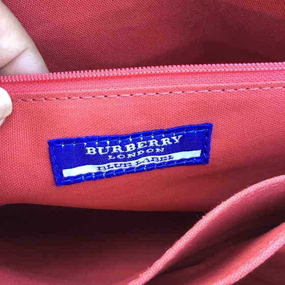 🛍BURBERRY Blue Label Brown/Rose Wine Wool/Canvas - Picture 10 of 12